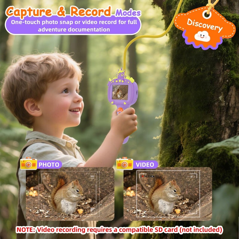 duskeep Store Borescope Snake Camera Endoscope with Light & Flexible Tube for Kids - Educational STEM Science Toy for Boys & Girls Ages 3-10, Birthday for Nature Exploration - Purple - Image 5